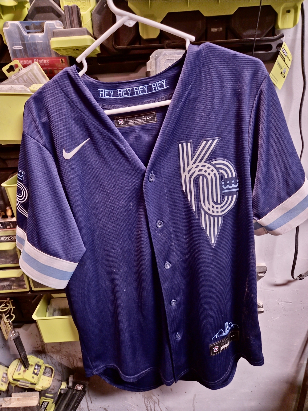 Nike Navy Blue KC Baseball Jersey